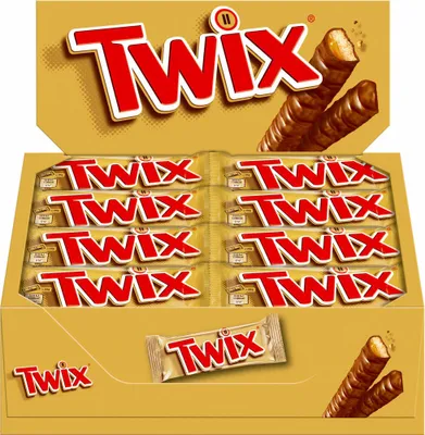 Produktbild von Twix, Schokoriegel, Schokolade, Schoko-Karamell Riegel, 32 Stück, á 50 g