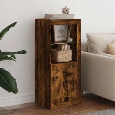 Produktbild von vidaXL Sideboard mit LED-Leuchten Räuchereiche 41x37x100 cm