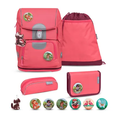 Belmil Motion ergonomisches Schulranzen Set 5-teilig "Sweet Candy" aus recyceltem Material