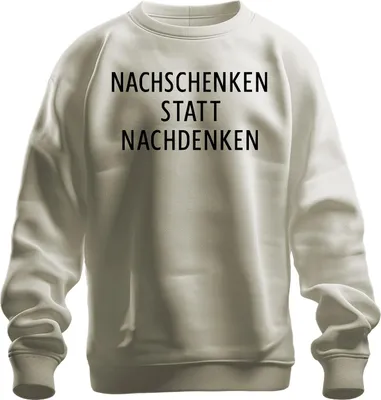 Obrázok produktu pre Nachschenken statt Nachdenken Party Bier Geschenk Feier JGA Uni mikina, Nature, XL