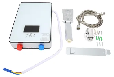Obrázek produktu pro Elektrický ohřívač vody, ochrana proti přehřátí, úspora energie, velký LED displej, průtokový ohřívač vody pro obytná vozidla
