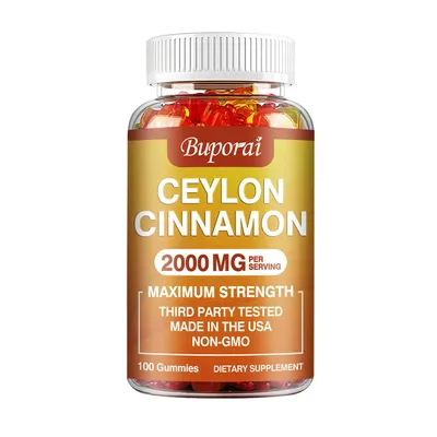 Produktbild von Ceylon Cinnamon 2000 mg (120 Gummibärchen) Nahrungsergänzungsmittel, Herz, Immunsystem, Blutzucker, Gehirn, Gelenke