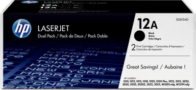 Produktbild von HP Toner Q 2612 AD dwupak czarny nr 12 A