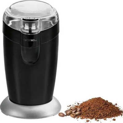 Produktbild von Elektrische Kaffee-Mühle mit Stoßmechanismus - 40 g Fassungsvermögen - Impulsdurchführung - schwarz Edelstahl