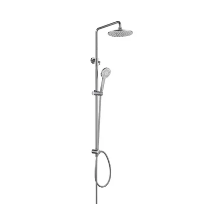 Produktbild von CECIPA Duschset 3-Funktion Duschkopf, Höhenverstellbar 75-110cm, Chrom, Edelstahl & ABS, Für Niederdruck & Durchlauferhitzer