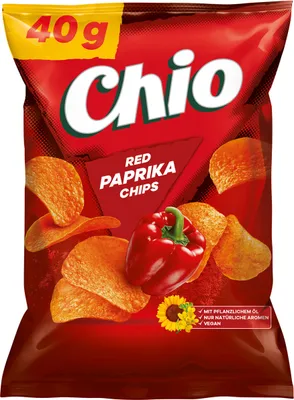 Produktbild von Chio Red Paprika Chips glutenfrei vegetarisch vegan Chipstüte 40g