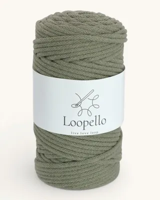 Obrázok produktu pre Loopello bavlnené šnúry, priemer 5 mm, dĺžka 100 m – farba khaki