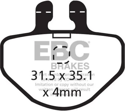 Image de CFA311R - Plaquettes de frein vélo (performance organique) EBC Brakes