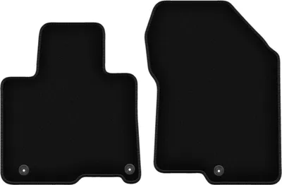 Produktbild von Wielganizator Velours-Autoteppiche vorne – passend für Hyundai SantaFe IV (SUV, Bj. 2018-) – schwarz, passgenau, mit Befestigungen set 2 Stk.