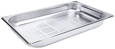 Produktbild von GN-Behälter, Gastronormbehälter, Edelstahl, gelocht, GN 1/1, Größe wählbar : GN 1/1 65 mm Variante: GN 1/1 65 mm