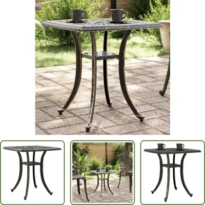 Obrázek produktu pro The Living Store zahradní stůl bronzový 53x53x53 cm litý hliník