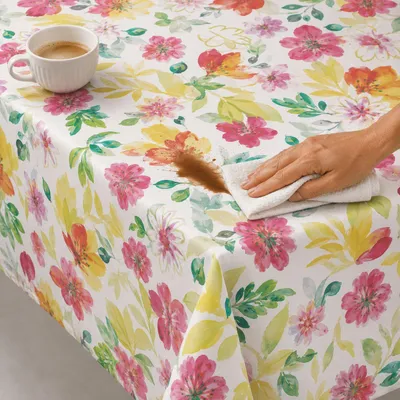 Produktbild von Wachstuchtischdecke Blumen Frühling Sommer abwischbar 140 x 140 - 32554-Blumenfeld