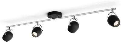 Obrázok produktu pre Philips myLiving 5061430P0, 4 žiaroviek, LED, Žiarovky bez možnosti výmeny, 1720 lm, IP20, Čierna