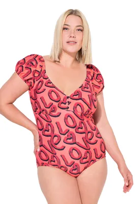 Produktbild von Ulla Popken Damen Badeanzug Koralle 50
