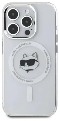 Produktbild von Karl Lagerfeld, IML MagSafe Hülle iPhone 15 Pro Max mit Choupette Muster, Transparent