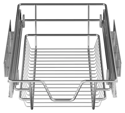 Zdjęcie produktu dla ACXIN, szuflada wysuwana do szafki, 30 cm, 4 sztuki, pełny wysuw, szuflada teleskopowa, metalowy kosz chromowany, szuflada do szafki, szuflada wysuwana do szafki kuchennej