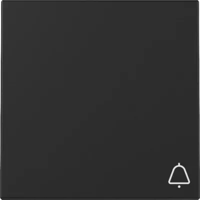 Immagine prodotto di Gira interruttore a bilanciere, simbolo campanello, sistema 55, nero opaco, 1 pz.