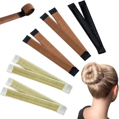 Produktbild von 5 Stück Duttmacher für Mädchen und Damen, Zubehör für französische Hochsteckfrisuren, Kugelfrisuren und Haarknoten, Flechthilfe für die Haare, mehrfarbig