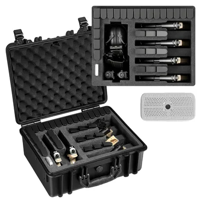 Zdjęcie produktu dla Walizka Vevor Hard Case Na 6 Pistoletów Wodoodporna Ip67 Z Pianką Xpe