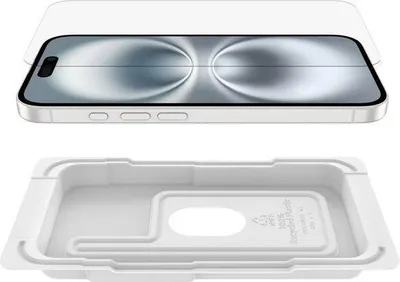 Produktbild von Displayschutzfolie Belkin UltraGlass, Extrem Widerstandsfähig, Antimikrobiell, für iPhone 16/15/14 Pro