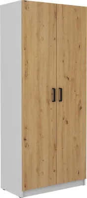 Produktbild von Masseno Drehtürenschrank MALTESA 80 cm Kleiderschrank Schlafzimmer Schrank 2-türig Eiche Artisan
