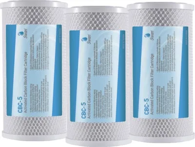 Produktbild von Bellerofonte 3x CTO Carbon Block Wasserfilterpatronen für Trinkwasser, Umkehrosmoseanlagen, passend für alle 5 Zoll Filtergehäuse 5 Micron Filtergewebe