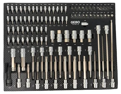 Immagine prodotto di Modulo con inserto in schiuma per carrelli portautensili, kit inserti 101 pezzi Gebo Tools