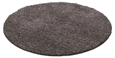 Obrázok produktu pre Kober do obývačky, hustý vlas, farba taupe, rozmery 200x200 cm, okrúhly, jednofarebný