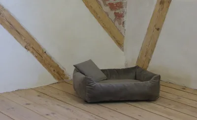 Produktbild von Rohrschneider RS 22240.128 Kuschelsofa Samt taupe Gr.2 – Haustiermöbel