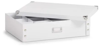 Produktbild von Zeller Krawatten-/Gürtelbox, Pappe, weiß, ca. 44,5 x 31,5 x 11 cm
