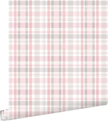 Produktbild von ESTAhome Tapete Karomuster Hellrosa 53 cm x 10.05 m