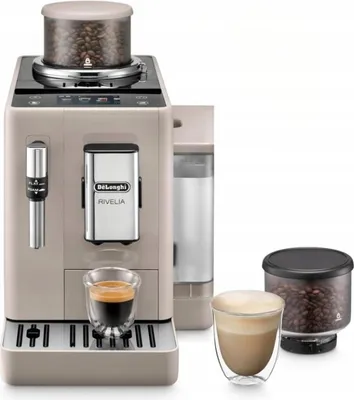 Productafbeelding van De'Longhi Rivelia EXAM440.35.BG, espressomachine, 1,4 liter, geschikt voor koffiebonen en gemalen koffie, ingebouwde molen, 1450 W, beige