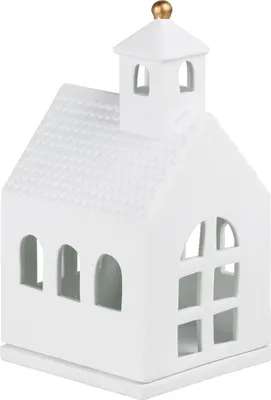 Image de Roues Maison lumineuse Chapelle Petite 8x7x14 cm