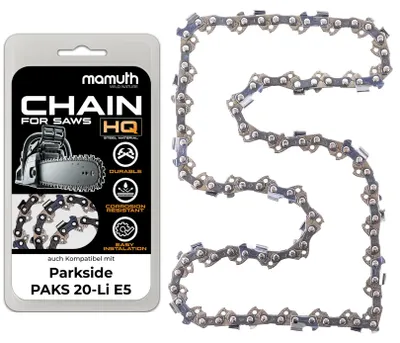 Zdjęcie produktu dla Łańcuch tnący 25 cm 1,1 mm 3/8"" 40 TG do Parkside PAKS 20-Li E5