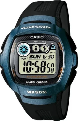 Produktbild von Casio W-210-1B Herren-Armbanduhr, Kunststoff-Gehäuse