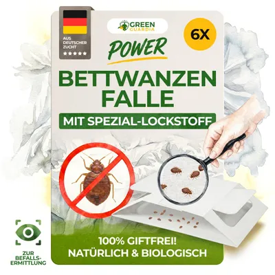 Produktbild von Bettwanzen Falle mit Spezial-Lockstoff – 6x Fallen – Chemiefreie Bettwanzen Bekämpfung, Mittel gegen Bettwanzen, Alternativ zu Pheromonfallen