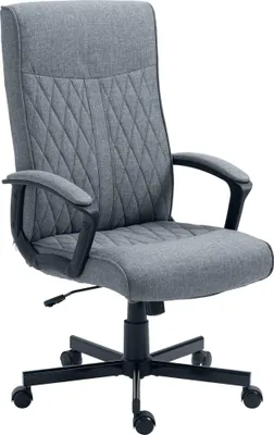 Produktbild von Bürostuhl Computerstuhl, höhenverstellbar, neigbar, ergonomischer Bürostuhl, Grau