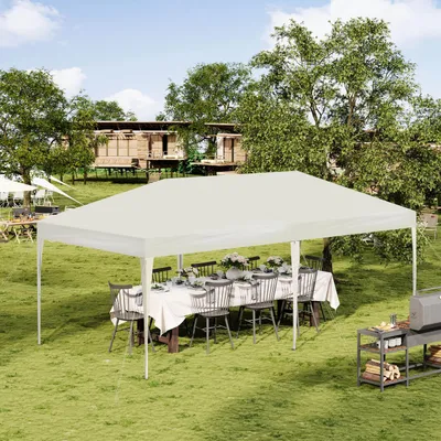 Produktbild von Gartenpavillon 3x6m Pop-Up Faltzelt mit 6 Seitenwänden wasserdicht