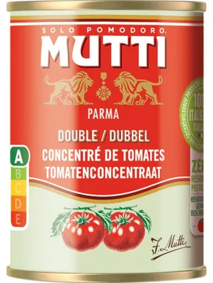 Zdjęcie produktu dla Mutti Tomato Concentraat Dubbel 140g – Intensywna pasta pomidorowa, 100% naturalna