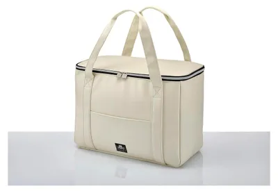 Produktbild von Große Kühltasche für die Stadt, 44 x 22 x 29 cm, 28 L Volumen mit breiten Tragegriffen für Picknick, Schule, Ausflüge, Reisen