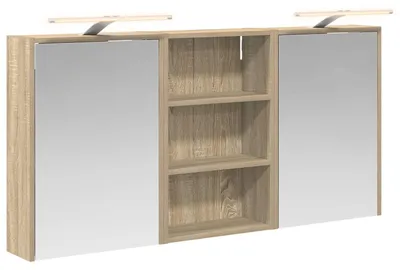 Imagen del producto de vidaXL Juego de 3 armarios para baño, 126 x 16 x 62,5 cm, fabricados en material de madera