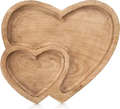 Produktbild von Orion | Servierteller - Holz - Braun - 23 X 20 cm - Herzschale - Dekoschale