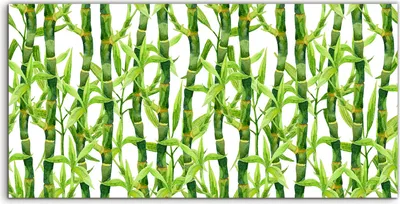 Produktbild von Coloray Canvas 140x70  Wandbild Leinwand Bilder Natur Blumen Aquarell Bambus Blumen