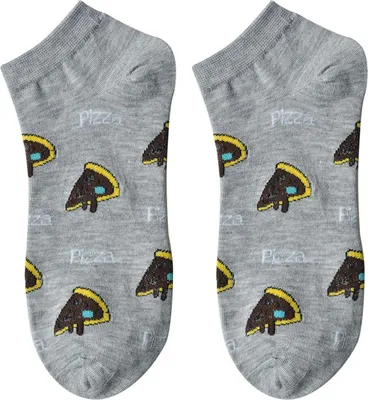 Produktbild von Juleeze JZSSK0029 Socken Grau Pizza Motiv Größe 36–41