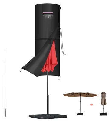 Productafbeelding van Beschermhoes voor Dubbele Parasol - Waterdicht en UV-bestendig