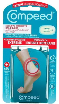 Obrázok produktu pre COMPEED náplaste na pľuzgiere – extrémna ochrana, 5 kusov