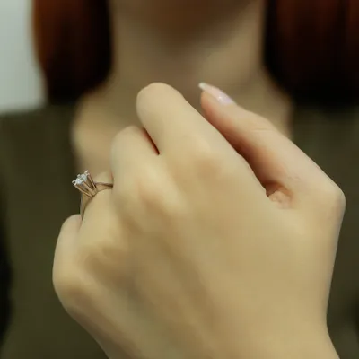 Produktbild von 0,45 Carat Diamant Solitär Ring Weißgold