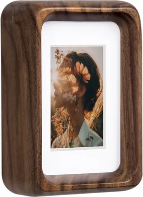 Produktbild von Mini Fotoliste aus Walnuss Holz, 54x86 mm, für kleine Fotos