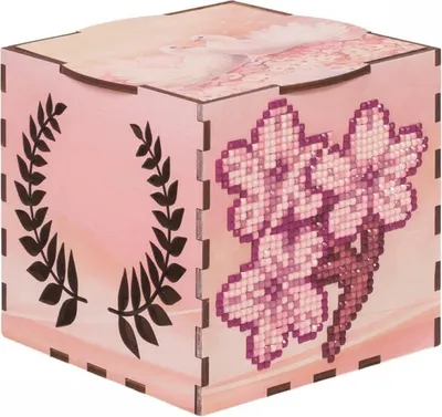Image de Wizardi Diamond Painting Sakura Wooden Box - loisirs créatifs