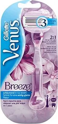 Produktbild von Gillette Venus Breeze Damenrasierer mit Ersatzklingen und Halterung